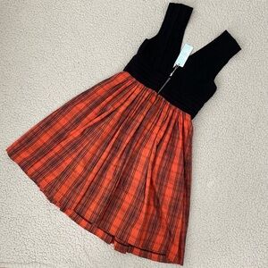 Tracy Reese Clementine Black Plaid Fit & Flare Party Cocktail Dress